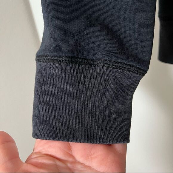 Tommy Hilfiger Sweater Pullover Mens Medium Black 1/4 Zip Snap Button Mock Neck - Picture 9 of 15